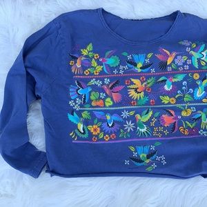 Crop cut hummingbird  shirt farm core grunge